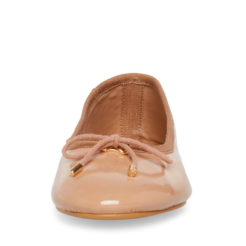 Beige Steve Madden Blossoms Patent Women's Ballet Flats | PH 0617KFW